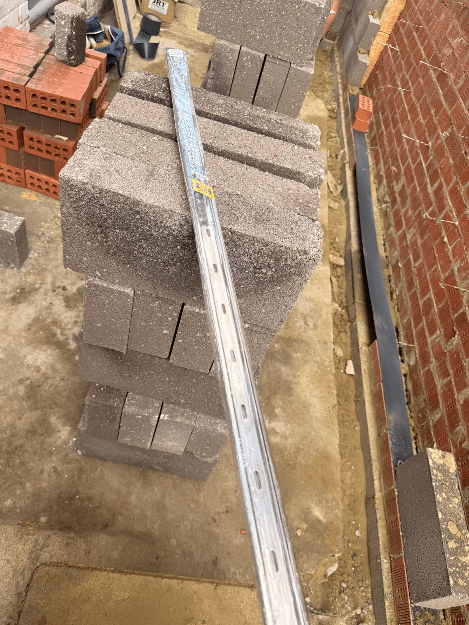 Aerial view of concrete blocks and materials — Essential Home Improvement